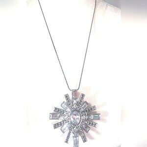 Vintage Trifari Convertible Starburts Broche Pendant Necklace.